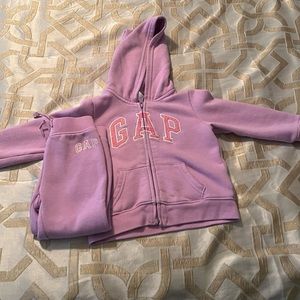 Toddler Girls GAP Factory logo full zip hoodie with matching Pants